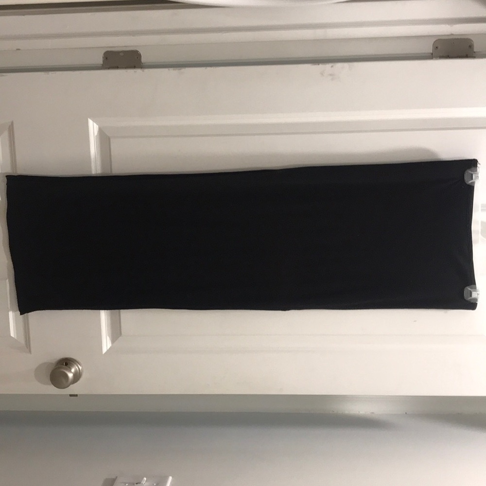 Black maxi skirt with slits